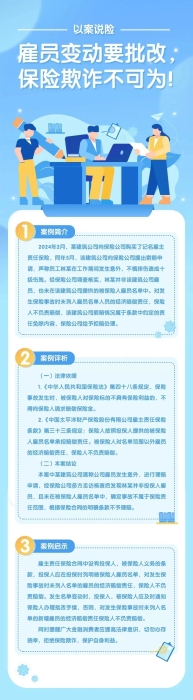 雇員變動要批改，保險欺詐不可為！